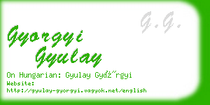 gyorgyi gyulay business card